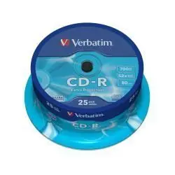Cd-R Verbatim 700 Mb 52X Extra Prot Tarrina 25 uds
