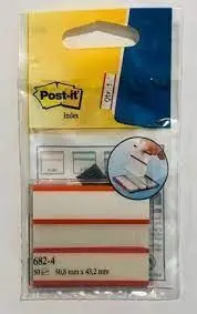 Banderitas Post-It Index Rojo/Blanco