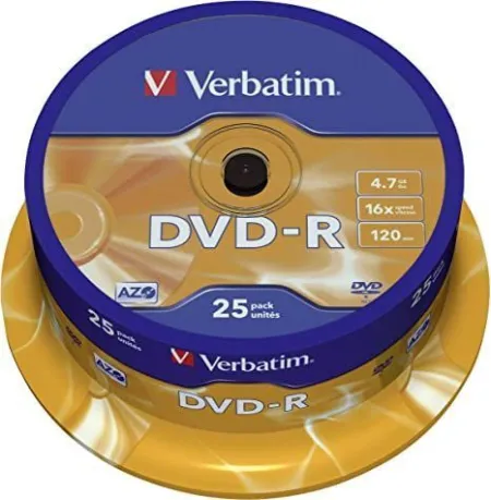 Dvd-R 120Min 4. 7Gb 25 Uni. Verbatim