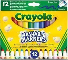 Rotuladores Crayola 12 Colores Super Lavables Maxi Punta