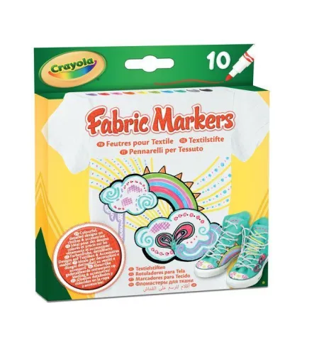 Rotulador Crayola Textil 10 Colores Surtidos