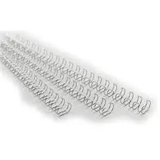 Espiral Wire Metalico 3:1P 8Mm Metal Blanco 100Ud Fellowes