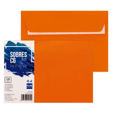 Sobre Naranja 110X162Mm ud Plus