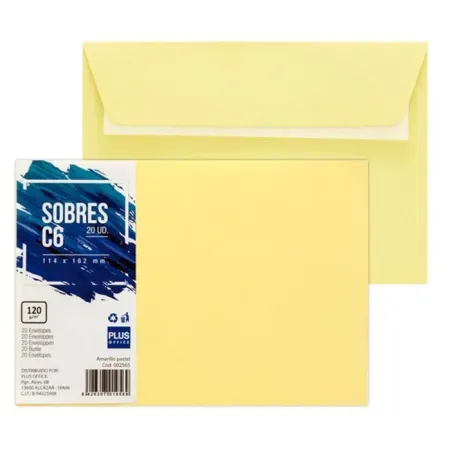 Sobre Amarillo 114X162 ud Plus