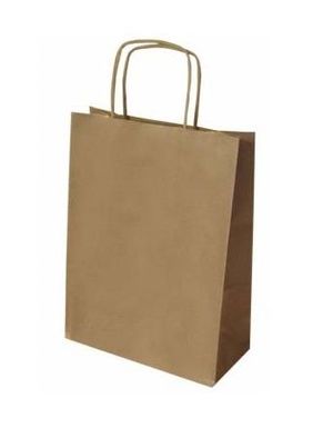 BOLSA DE PAPEL KRAFT NATURAL MEDIANA 32X12X42 CM.