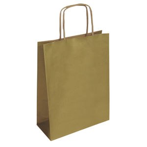 BOLSA DE PAPEL KRAFT ORO PEQUEÑA 25X10X32 CM