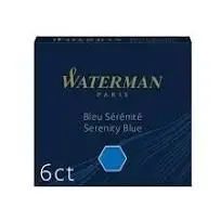 Cartucho Pluma Waterman Azul Florida 6Ud