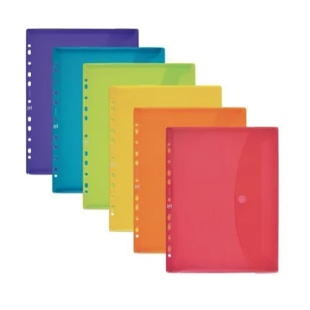 Sobre Multitaladro Oxford Velcro A4 Colores Surtidos