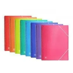 Carpeta A4 20 Fundas Espiral/Gomas Oxford Urban Colores