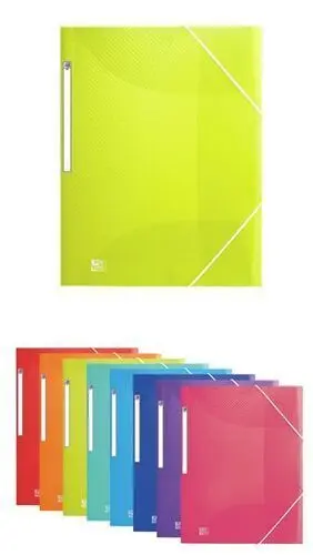 Carpeta Gomas y Solapas A3 Pp Oxford Urban Colores Transparentes