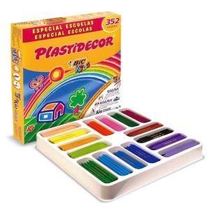 CERAS PLASTICAS BIC PLASTIDECOR KIDS 16 COLORES X 22 UNIDADES