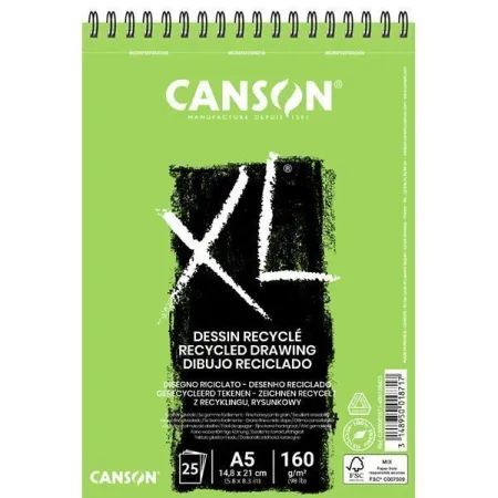 Bloc Dibujo Xl Reciclado A5 160Gr 25H Canson
