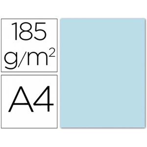 CARTULINA GUARRO A4 185 GR AZUL CIELO