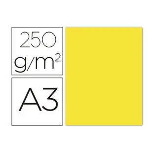 Cartulina A3 Fluor Amarillo 250Gr Guarro