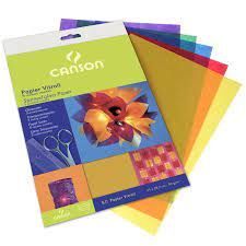 PAPEL VITRAIL A4 40GR 5UD SATINADO COLORES CANSON