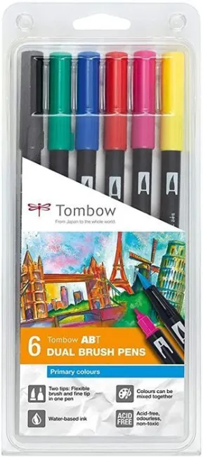 Rotulador Tombow 6 Colores Primarios