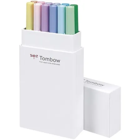 Rotulador Tombow 12 Colores Pastel Dual Brush