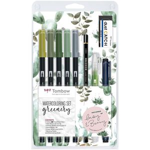 SET ROTULADOR TOMBOW 5 + LAPIZ+BORRA+PINCEL