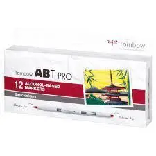 Rotulador Tombow 12 Colores Basic Base Alcohol