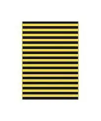 Papel Crespon Rayas 50X200 Amarillas/Negra