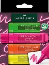 Pack Rotulador Fluor Faber Castell 4 Colores