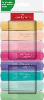 Pack Rotulador Fluor Faber 8 Colores Pastel