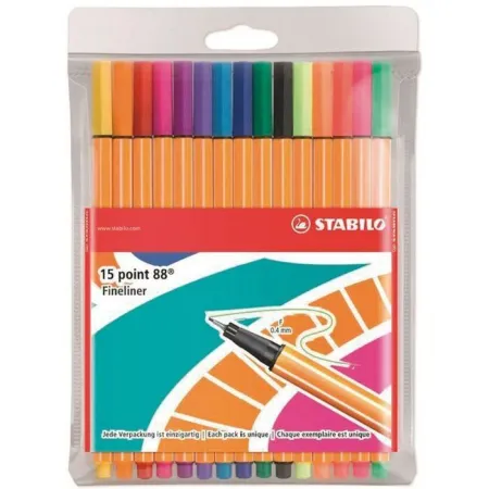 Rotulador Stabilo Point-88 15 Colores