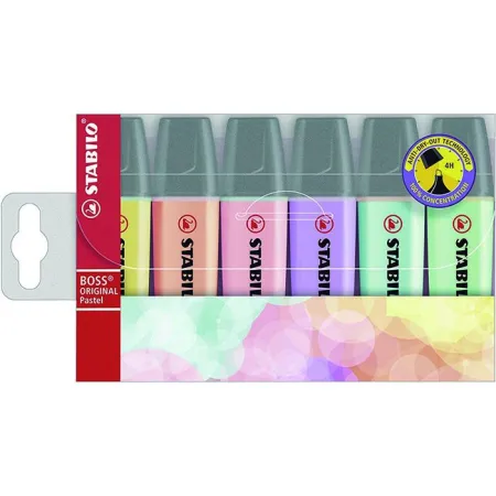 Rotulador Stabilo Boss Pastel 6 Colores
