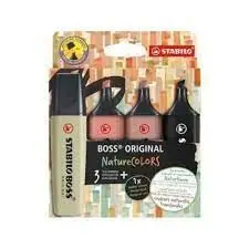 Rotulador Stabilo Boss Original Nature 4 Colores