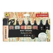 Rotulador Stabilo Boss Original Nature 8 Colores