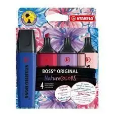 Marcador Stabilo Boss Naturecolors Wildflowers 4 Colores