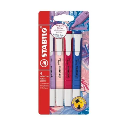 Marcador Stabilo Swing Cool Wildflower Blister 4 Colores