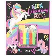 YLVI LIBRO COLOREAR NEON UNICORNIO TOP MODEL