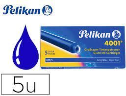 CARTUCHO TINTA PLUMA AZUL LARGOS PELIKAN 5UD