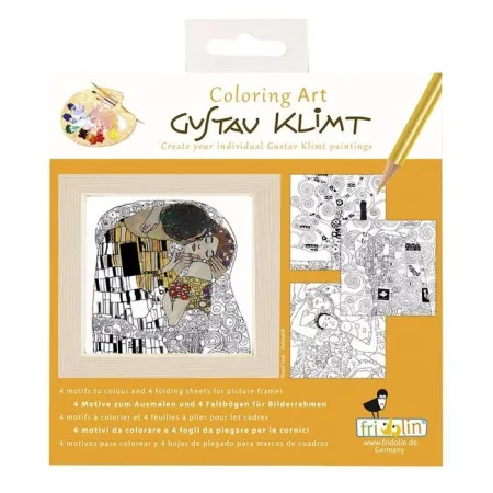 Set de Arte para Colorear Klimt 4 Imagenes