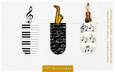 Marcapaginas Magnetico Tema Musica 6 Unidades