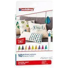 Rotulador Textil 4600 Edding Estuche 10 Colores Surtidos