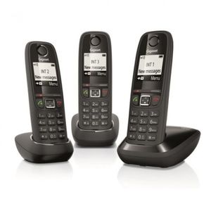 TELEFONO INALAMBRICO SIEMENS AS405 TRIO GIGASET NEGRO