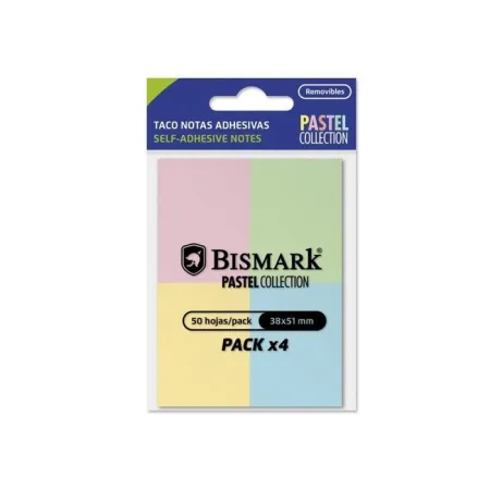 Notas Adhesivas Bismark 38X51 Pastel Colores