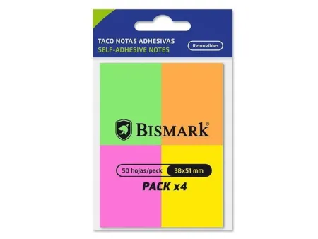 Notas Adhesivas Bismark 38X51 Neon Colores