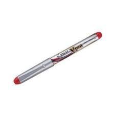 PLUMA PILOT V-PEN SILVER ROJO