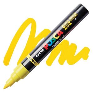 ROTULADOR UNI POSCA PC-5BR BRUSH AMARILLO 2
