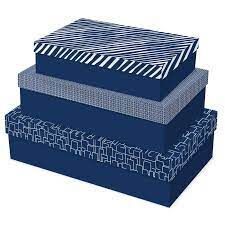SET 3 CAJAS RECTANGULARES MEN IN BLUE