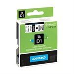 CINTA DYMO D1 12MMX7M NEGRO/BLANCO