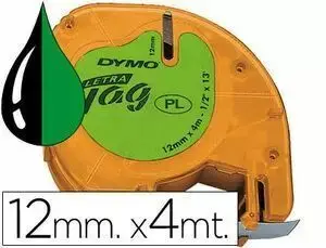 Cinta Rotular Dymo Letratag Verde