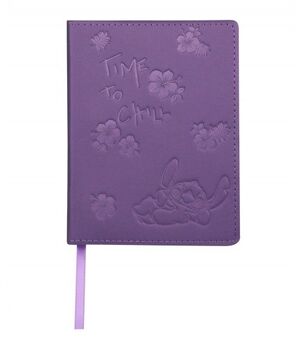 LIBRETA B6 80H CUADRICULA STITCH BLACK CHILL