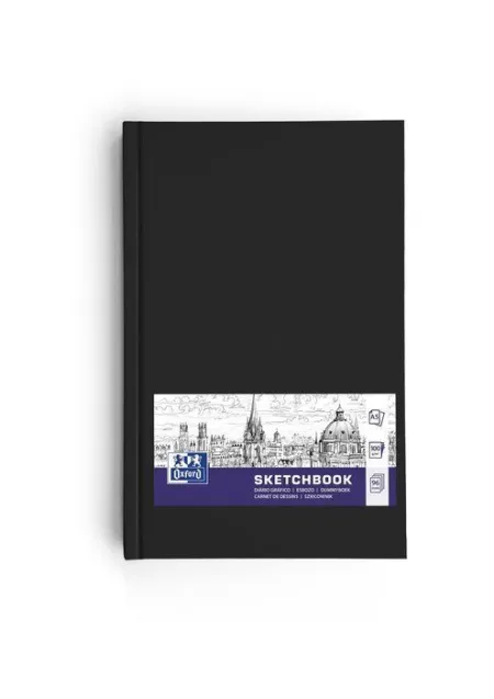 Bloc Esbozo Cosido Artbook Oxford A5 96H 100G Negro