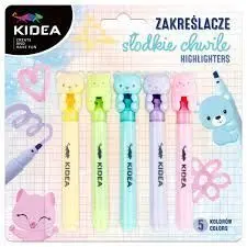 Blister 5 Marcadores Colores Pastel con Topper Ositos