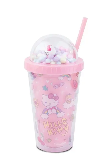 Vaso C/Pajita 450Ml Hello Kitty - Pink
