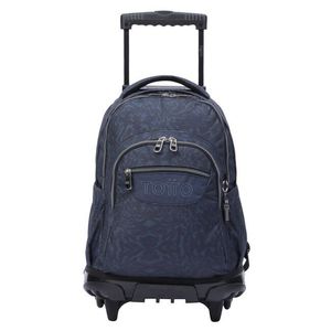 MOCHILA CARRO RUE BOMPER AZUL Y NEGRO GEOMETRIC